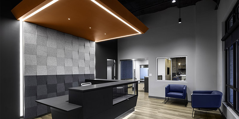 Lobby of a hearing aid clinic